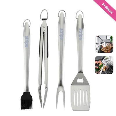 Heavy Duty BBQ Grill Tool Set 4pcs