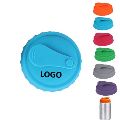 Resealable Silicone Soda Can Lid with Reusable Nozzle