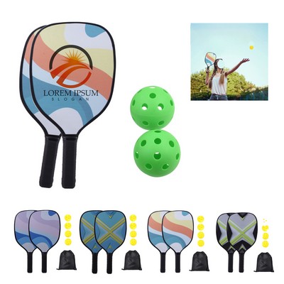 Wooden Pickleball Paddle Set