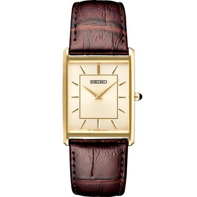 Seiko Men's Watch with Brown Leather Strap