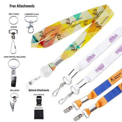 1? Dye Sublimated Double Ended Lanyards