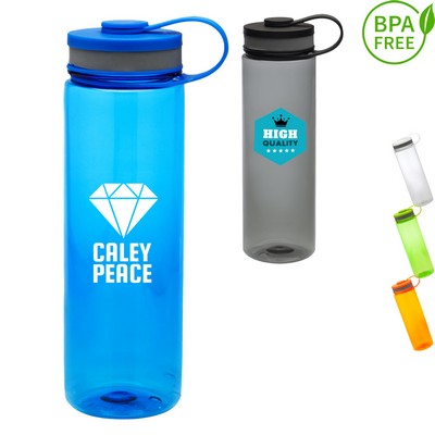 26 oz. BPA free Wide Mouth Sports Bottles w/ Tethered Lid