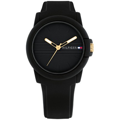 Tommy Hilfiger® Ladies' Black Silicone Watch