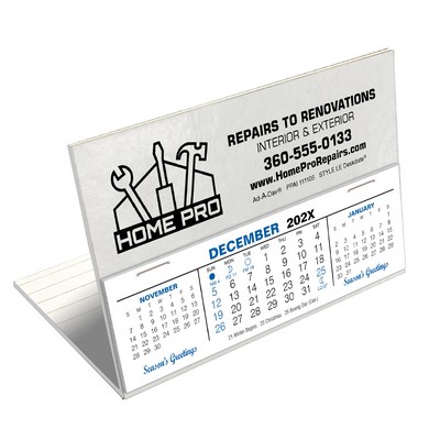 LE Deskdate® Desk Calendar, White - 35% OFF while supplies last