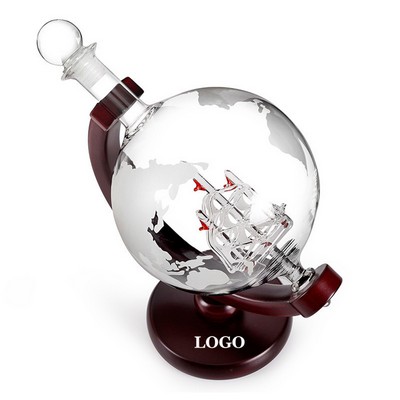 27 Oz Globe Decanter With Stand