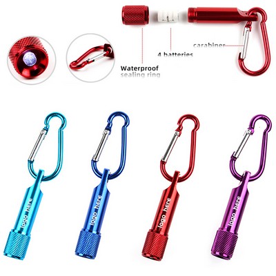 Flashlight Keychain With Carabiner