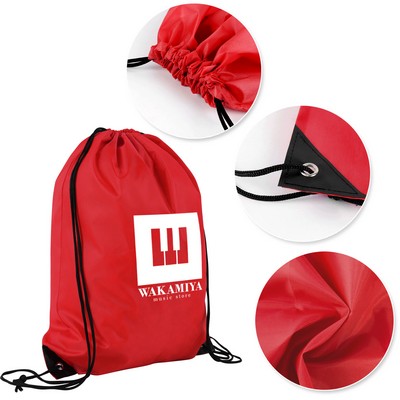 Custom Printed Polyester Drawstring Backpack (14" X 18")