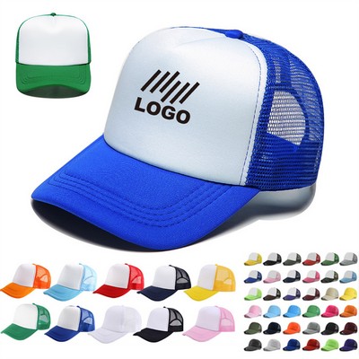 Foam Trucker Hat Summer Mesh Rope Baseball Cap