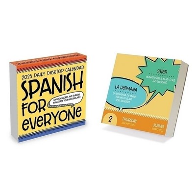 2025 Spanish Words Daily Desktop Calendar