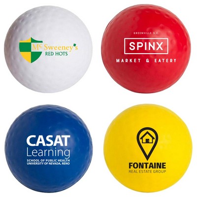 Golf Ball Stress Reliever - 1 color imprint