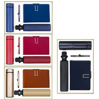 17oz Smart Water Bottle with Pen Notebook Umbrella Set