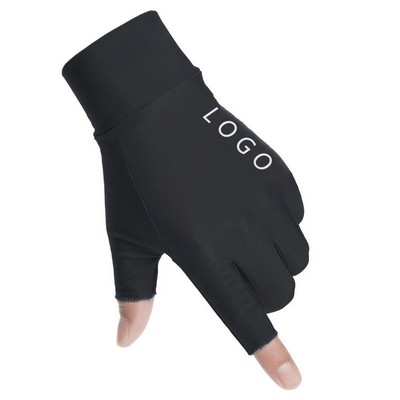 Bare Two Fingers Ice Silk Gloves