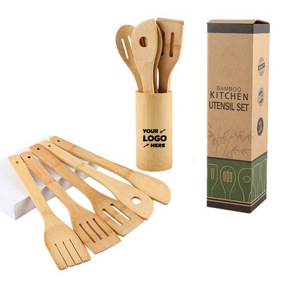 Bamboo kitchen Utensil Kit