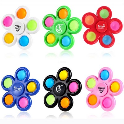 Five Bubble Flower Pop it Fidget Spinner