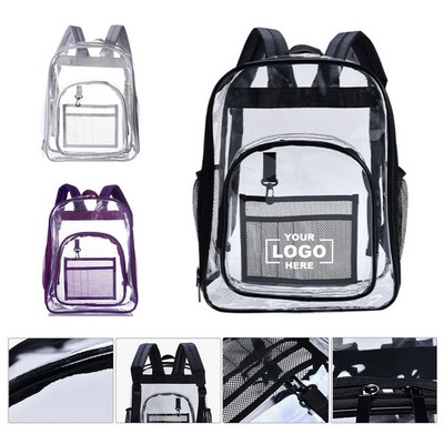 Security Clear PVC Backpack Transparent School Bag