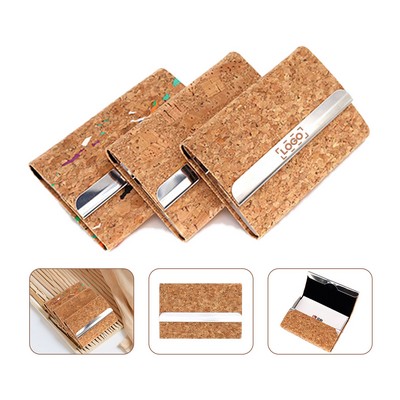 Cork Texture Business Card Holder