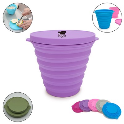 Portable Folding Silicone Popcorn Bucket