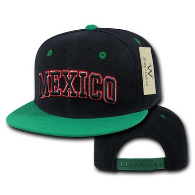 Mexico Snapback Country Cap w/Flat Bill