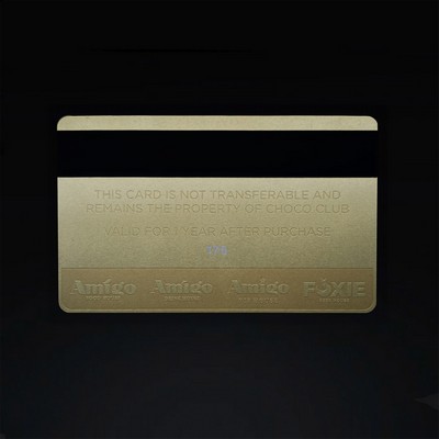 Magnetic Strip Gold Card