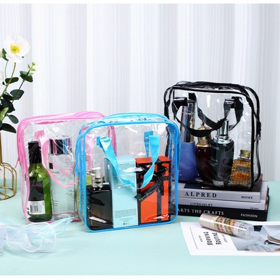 PVC Clear Cosmetic Bag with Handle