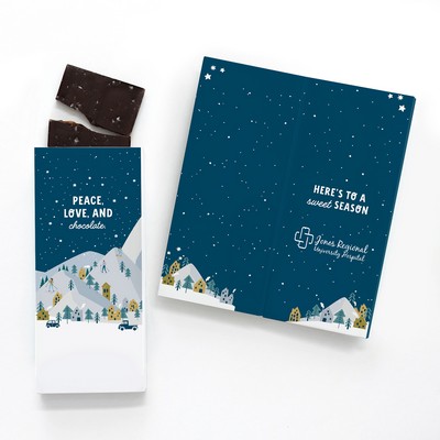 One Color Foil-Stamped Stock Holiday Sentiment Sweeter Cards with Sea Salt Caramel Chocolate Bar