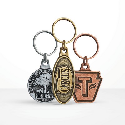 Custom 2D Die-Struck Zinc Keychain