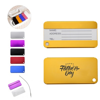 Rectangle Aluminum Luggage Tag