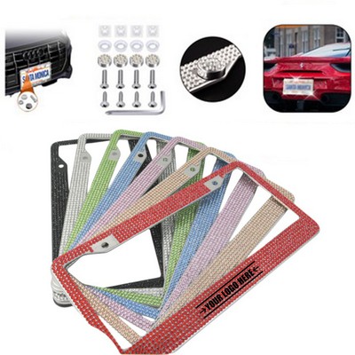 Rhinestone Bling Car License Plate Frames