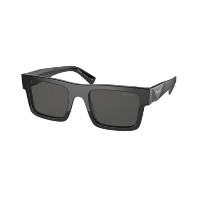 Prada® PR Black & Dark Gray Sunglasses