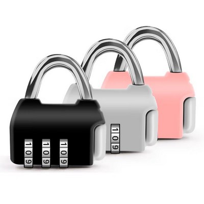 Waterproof Zinc Alloy 3-Digit Combination Padlock with Custom Logo