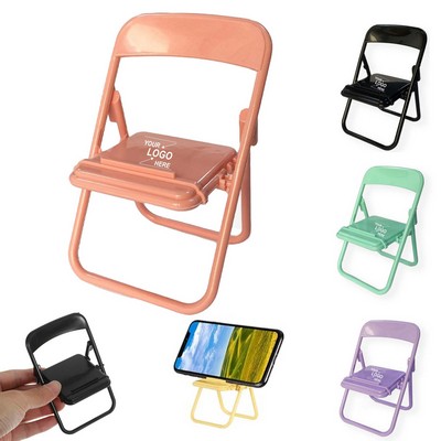 Compact Foldable Chair Phone Holder