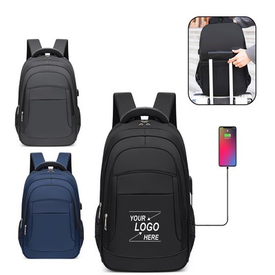 School Backpack with USB Charging Port