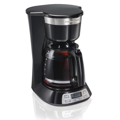 Hamilton Beach Programmable 12 Cup Coffee Maker, Stainless Steel Accents, 49632