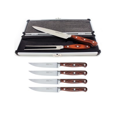 BergHoff Pakka Wood 7Pc Steak & Carving Set