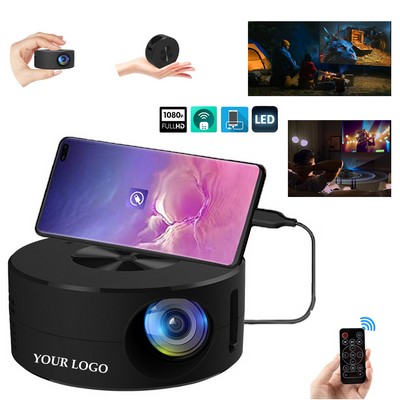 LED Mini Projector USB Powered Support Wired Connection Phone Screen