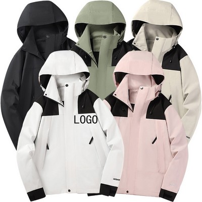 Outdoor Spring and Autumn Detachable Hat Windproof and Waterproof Jacket