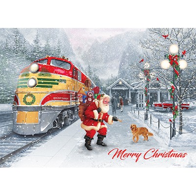 Santa's Holiday Express Greeting Card