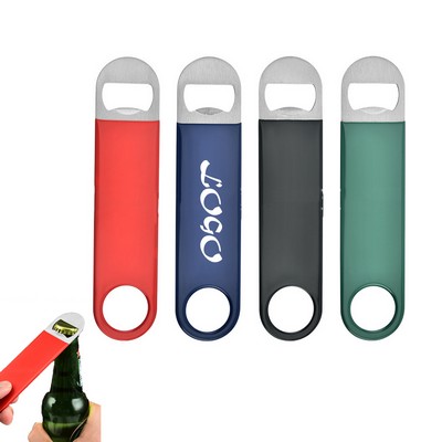 Vinyl Wrapped Paddle Style Flat Bottle Opener