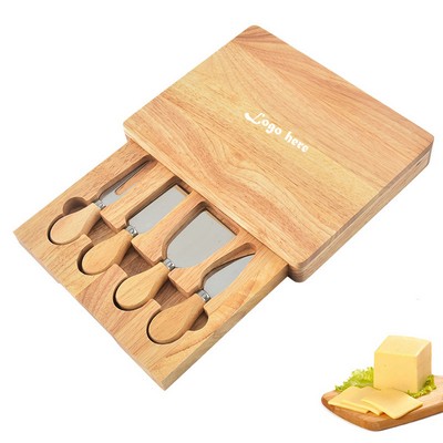 Cheese Board With Serving Set