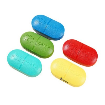 One-Week Portable 6-Compartment Pill Box