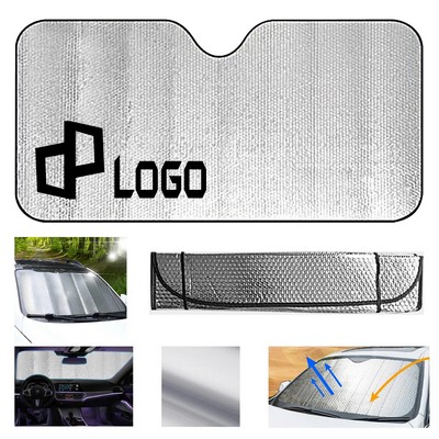 55.11 X 27.55 Inch Aluminum Foil Car Front Sun Shade