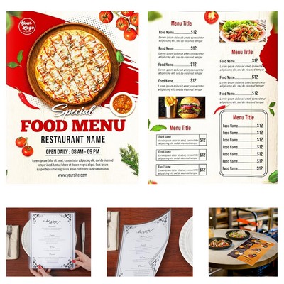 16.54 X 11.22 X 0.04 Inch Pvc Menu