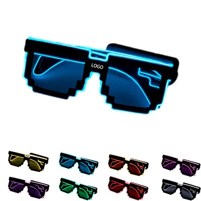 LED Pixel-Style Party Glasses