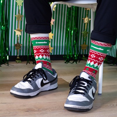 Over the Calf Holiday Socks - Seasonal Cheer from Ankle to Knee - American Made