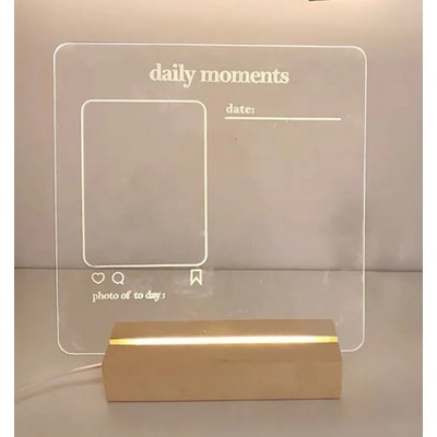 Illuminated Acrylic Memo Board