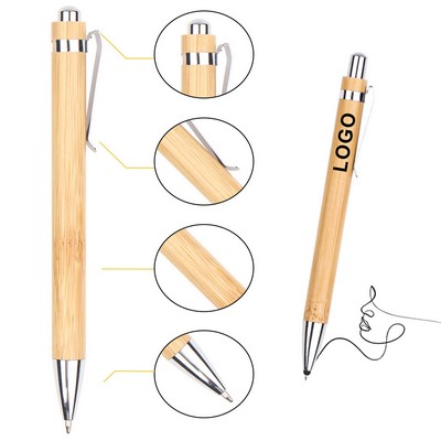 Bamboo Push Ballpoint Pen