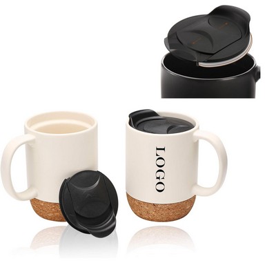 Cork Bottom Ceramic Coffee Mug With Handle