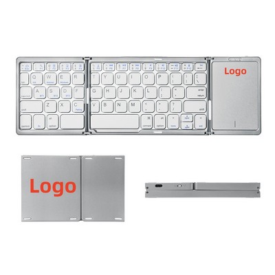 Foldable Portable Wireless Keyboard with Touchpad