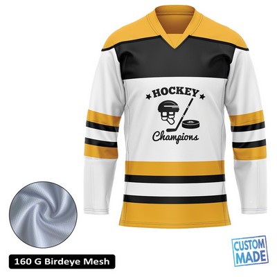 Premium Full Sublimation Ice Hockey Jersey - Birdseye Mesh - Men's, Kids'