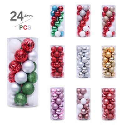 24Pcs Christmas balls set wedding Party ornaments